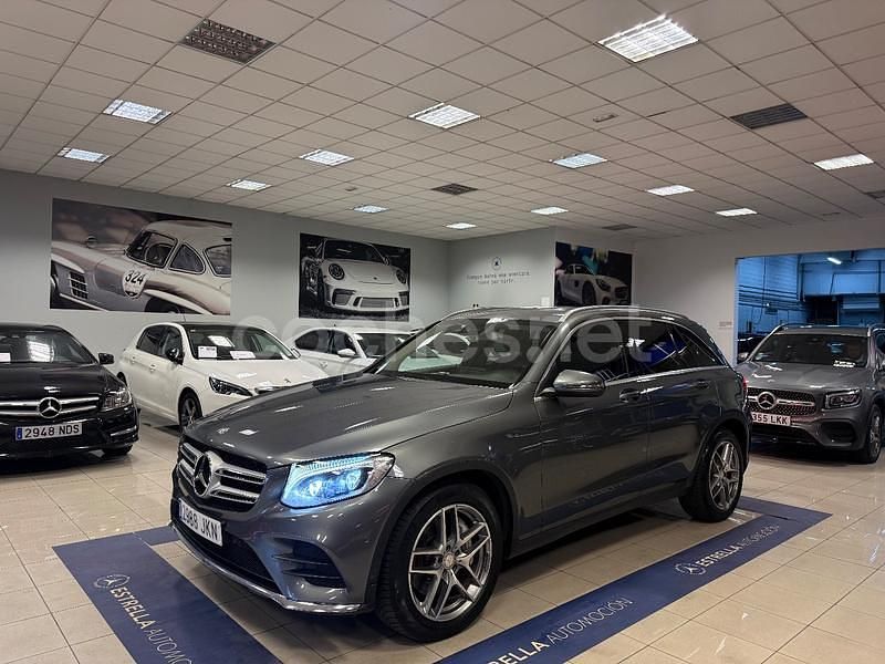 Usado Mercedes GLC220 AMG line 170 CV (125 kW) 2015 Gris / plata SUV