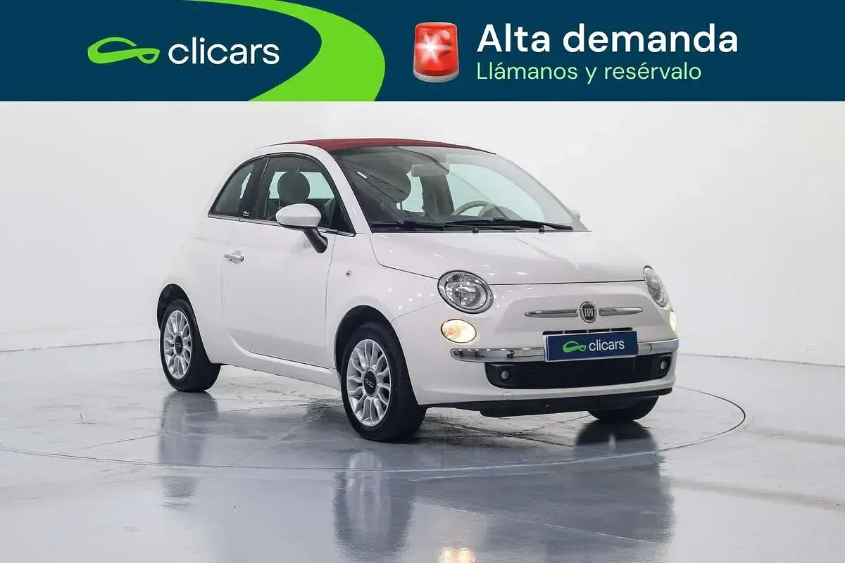 Usado Fiat 500C 69 CV (50 kW) 2014 Blanco Descapotable