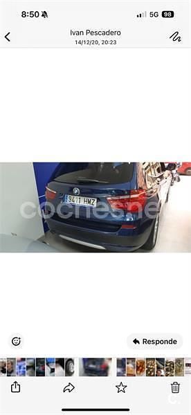 Azul Usado 2012 BMW X3 SUV | 10.800 € (Precio justo) - Imagen 1/1