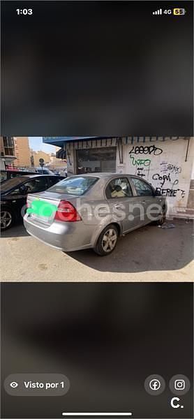 Usado Chevrolet Aveo LT 94 CV (69 kW) 2008 Gris / plata Berlina