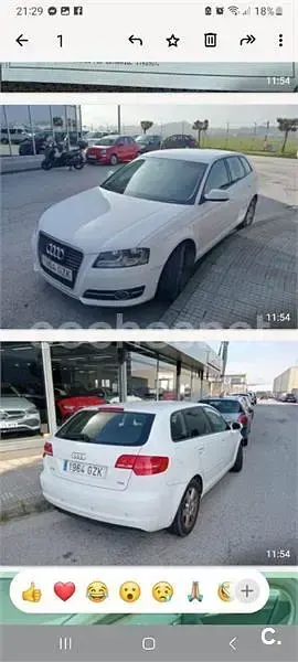 Usado Audi A3 Ambiente 105 CV (77 kW) 2010 Blanco Utilitario