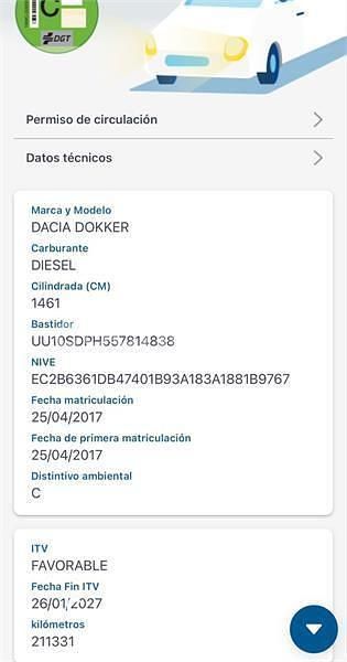 Usado Dacia Dokker Ambiance 75 HP (55 kW) 2017 Branco Monovolume