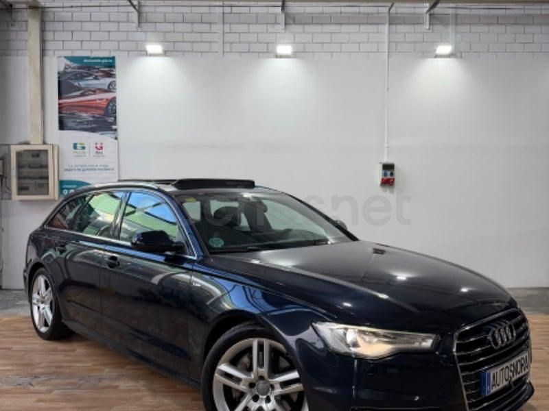 Usado Audi A6 S-Line 272 CV (200 kW) 2015 Azul Familiar