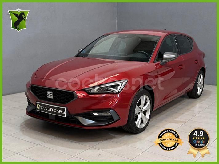 Rojo Usado 2021 Seat Leon FR Berlina | 17.985 € (Precio justo) - Imagen 1/4