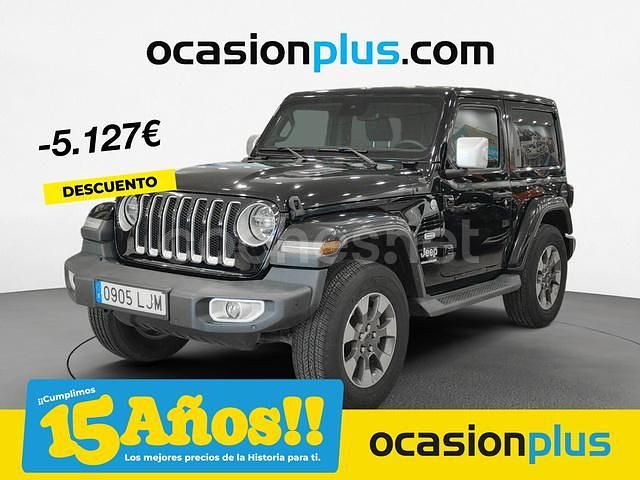 Negro Usado 2020 Jeep Wrangler Sahara SUV | 56.400 € (Precio justo) - Imagen 1/4