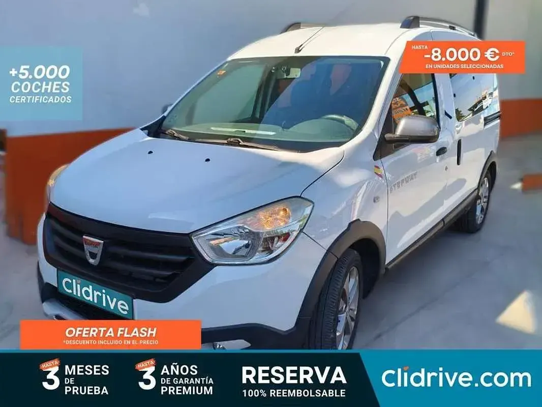 Usado Dacia Dokker Stepway 90 CV (66 kW) 2015 Blanco Monovolumen