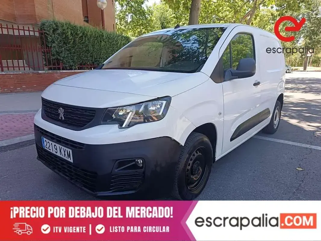 Usado Peugeot Partner S 102 CV (75 kW) 2019 Blanco Monovolumen