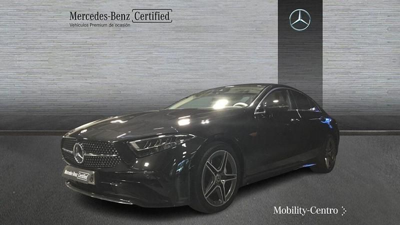 Negro obsidiana pintura metalizada Usado 2021 Mercedes CLS220 AMG line Berlina | 46.900 € - Imagen 1/4
