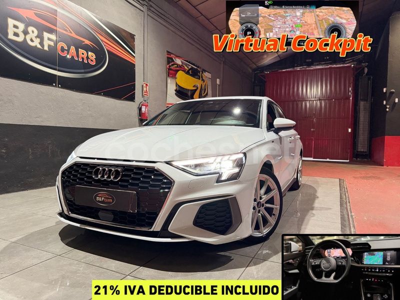 Blanco Usado 2023 Audi A3 Sportback S-Line Berlina | 27.990 € (Precio justo) - Imagen 1/4