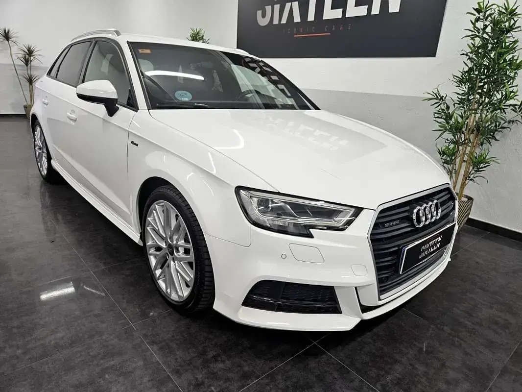 Usado Audi A3 Sportback S-Line 190 CV (139 kW) 2017 Blanco Utilitario