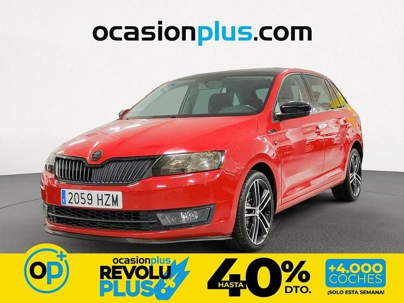 Usado Skoda Rapid Ambition 105 CV (77 kW) 2014 Rojo Utilitario
