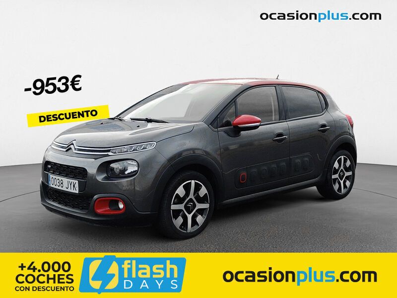 Gris Usado 2017 Citroën C3 PureTech Utilitario | 10.490 € (Un poco caro) - Imagen 1/4