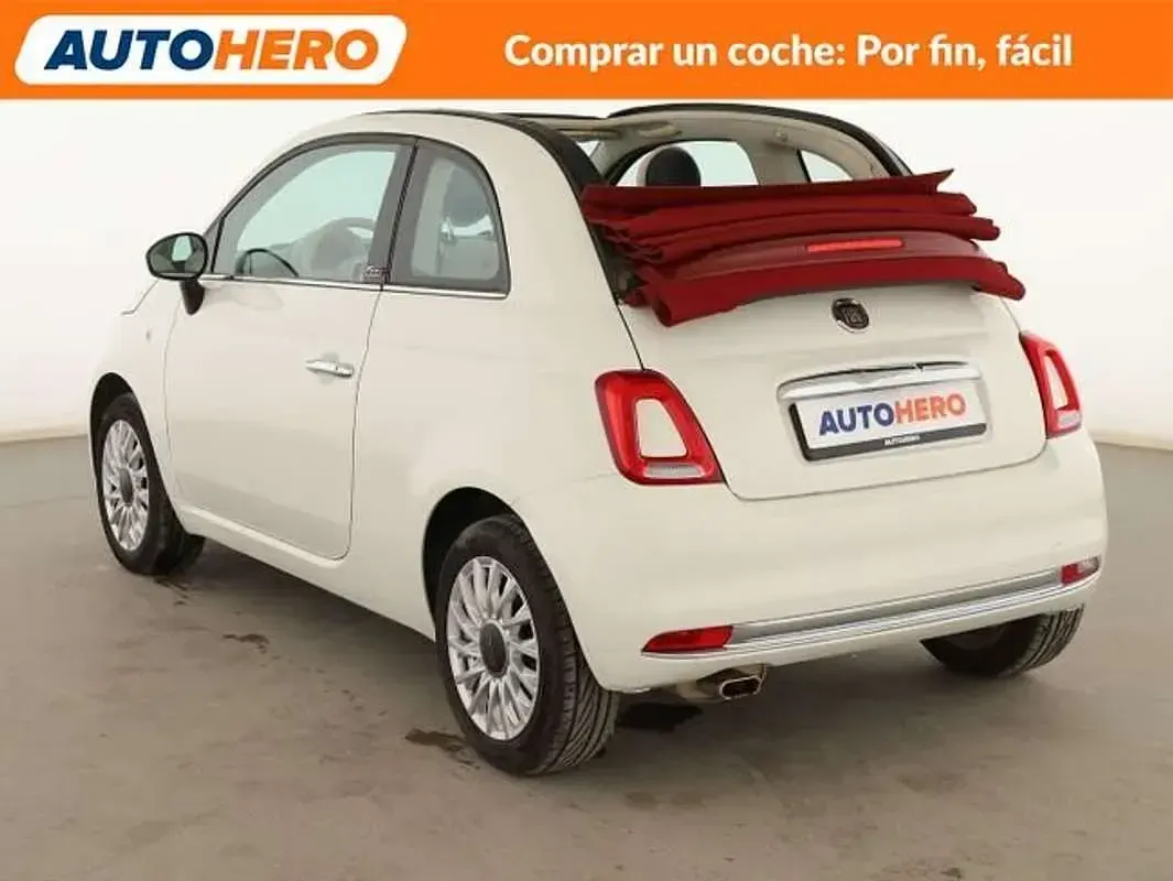 Usado Fiat 500 Lounge 71 CV (52 kW) 2019 Blanco Descapotable