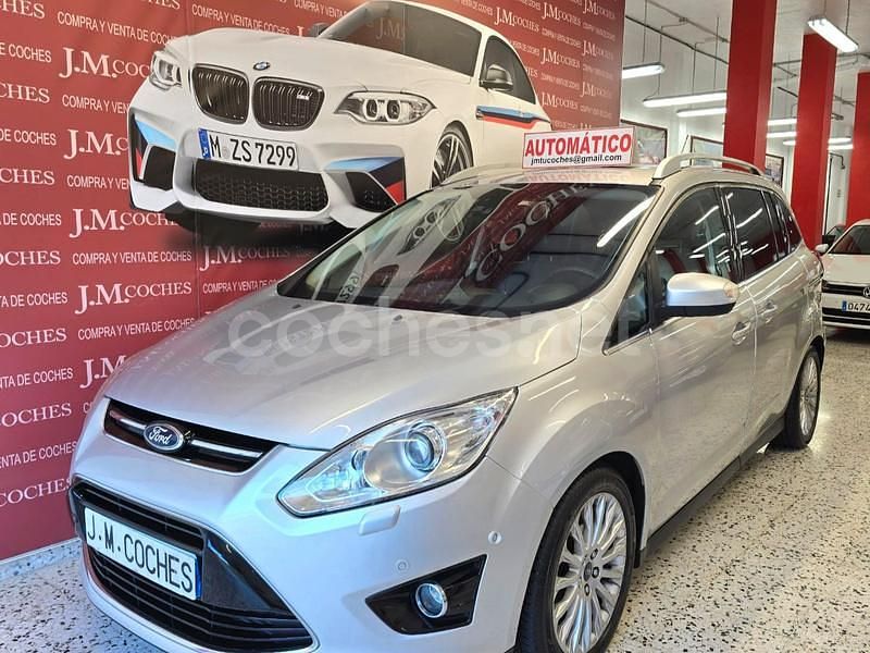 Gris / plata Usado 2014 Ford Grand C-Max Titanium Monovolumen | 8990 € (Precio justo) - Imagen 1/4