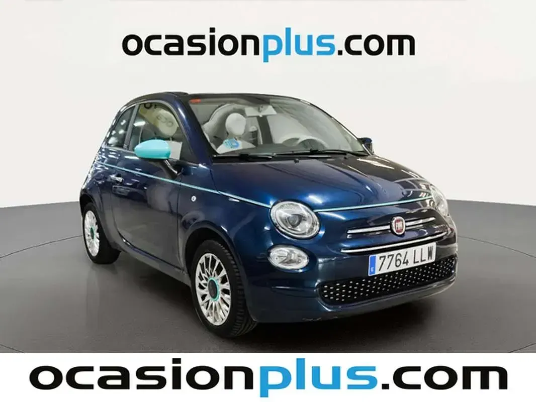 Usado Fiat 500C Lounge 70 CV (51 kW) 2020 Azul Descapotable