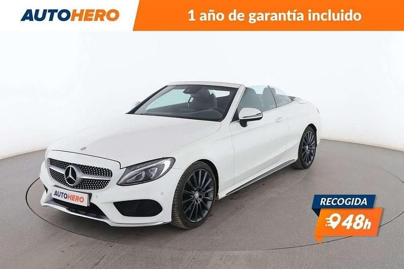 Blanco Usado 2016 Mercedes C220 AMG line Descapotable | 27.599 € (Precio justo) - Imagen 1/4