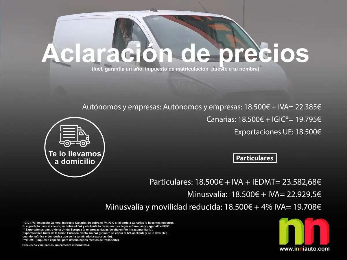 Usado Ford Transit 130 CV (95 kW) 2022 Blanco Van