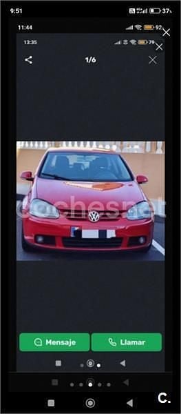 Rojo Usado 2007 VW Golf V Berlina | 3500 € (Super precio) - Imagen 1/4