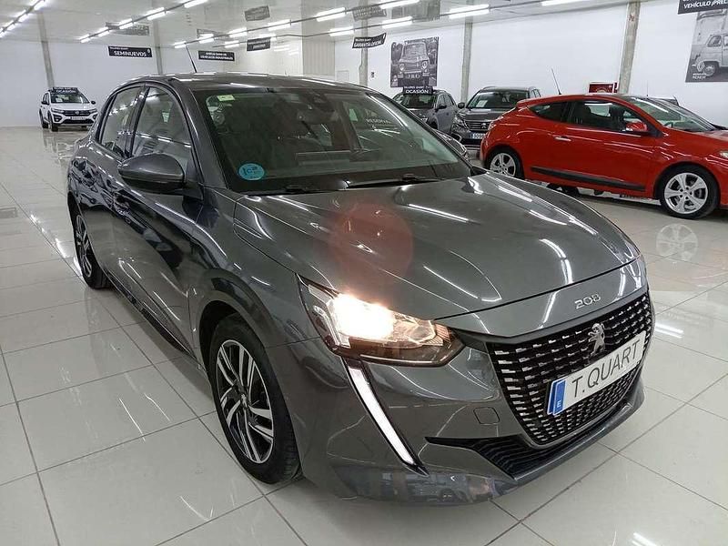Usado Peugeot 208 Allure 102 CV (75 kW) 2020 Gris Utilitario