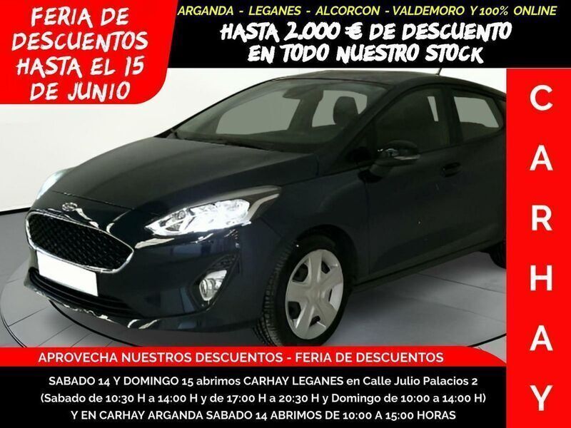 Negro Usado 2021 Ford Fiesta Trend Utilitario | 11.990 € - Imagen 1/4