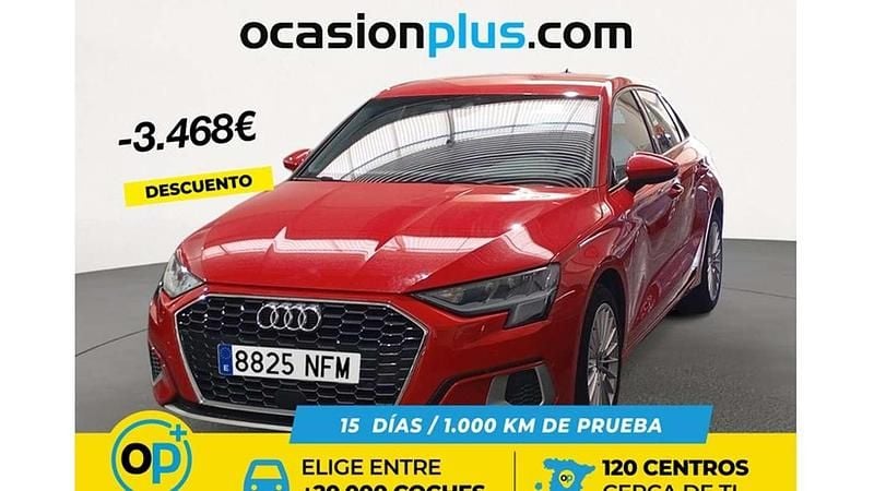 Rojo Usado 2023 Audi A3 Sportback Advanced Utilitario | 21.082 € (Buen precio) - Imagen 1/1