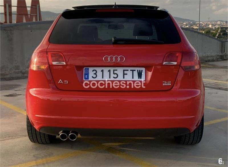 Usado Audi A3 Ambition 250 CV (183 kW) 2007 Rojo Berlina