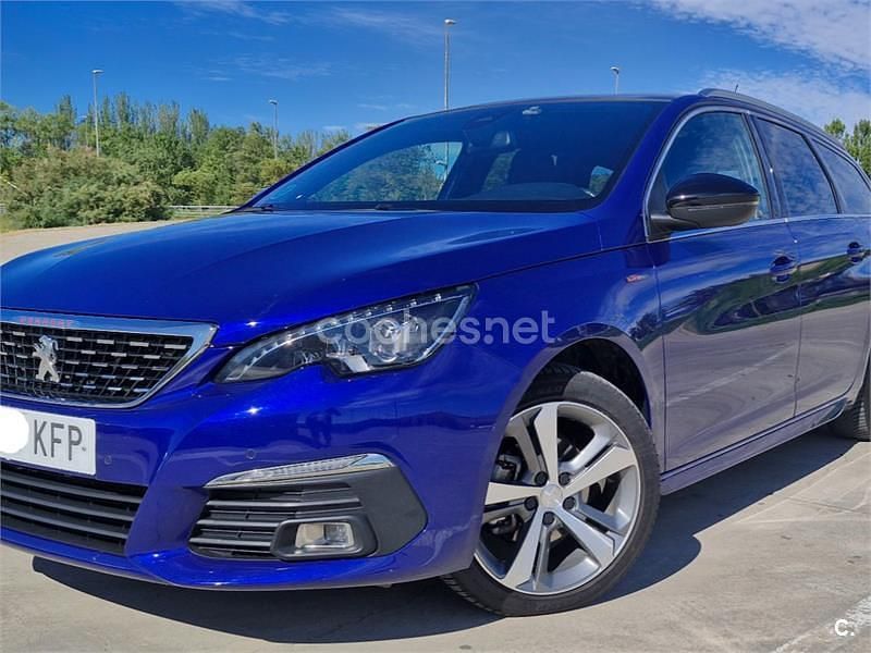 Azul Usado 2017 Peugeot 308 GT-line Familiar | 9900 € (Precio justo) - Imagen 1/4