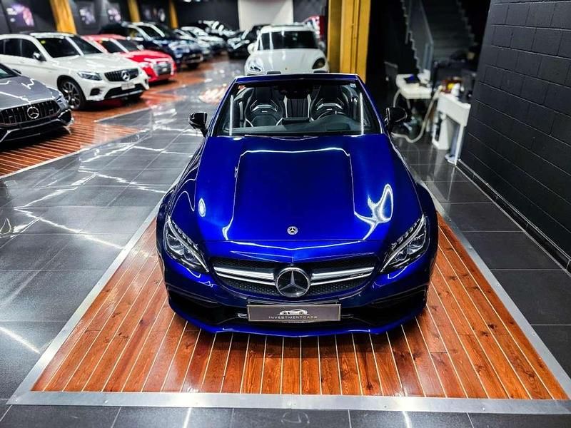 Usado Mercedes C63 AMG AMG 510 CV (375 kW) 2018 Azul Descapotable