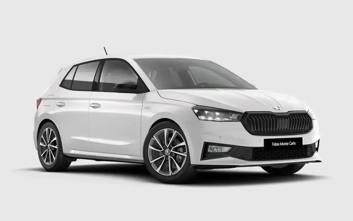 Ny Skoda Fabia Monte Carlo 150 HK (110 kW) 2026 Hvid Hatchback