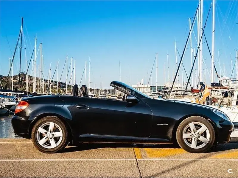 Usado Mercedes SLK200 163 CV (119 kW) 2004 Negro Descapotable
