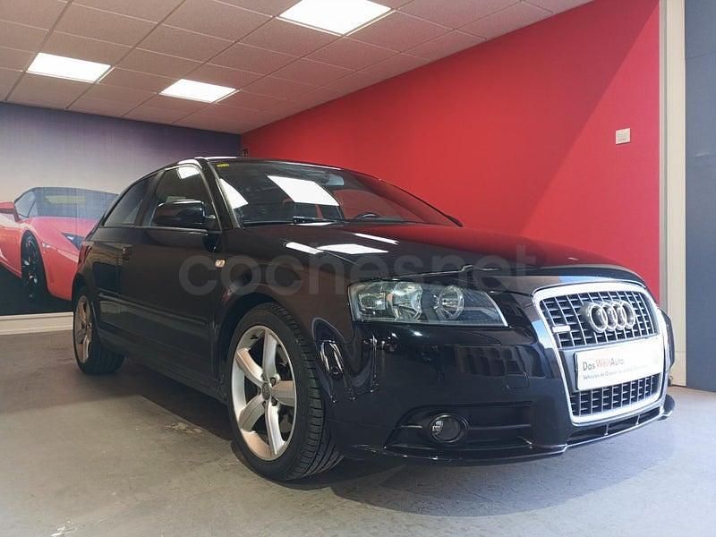 Usado Audi A3 S-Line 170 CV (125 kW) 2008 Negro Utilitario