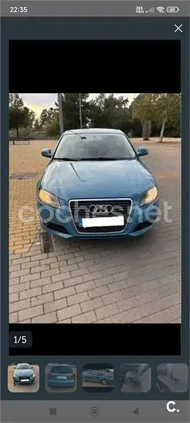 Usado Audi A3 Ambiente 105 CV (77 kW) 2009 Azul Utilitario