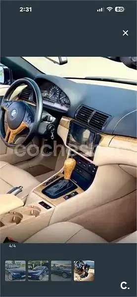 Usado BMW 318 Cabriolet 143 CV (105 kW) 2003 Azul Descapotable