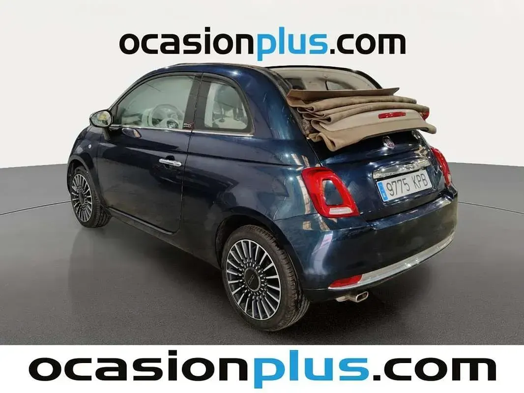 Usado Fiat 500C Lounge 69 CV (50 kW) 2018 Azul Descapotable