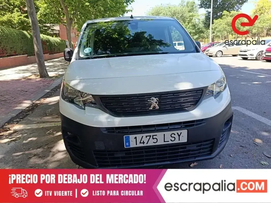 Usado Peugeot Partner Premium 98 CV (72 kW) 2021 Blanco Monovolumen