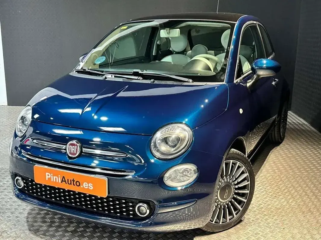 Usado Fiat 500 Lounge 69 CV (50 kW) 2018 Azul Utilitario