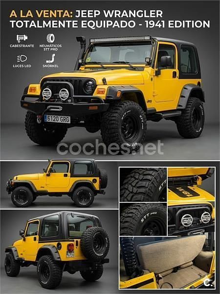 Usado Jeep Wrangler 177 CV (130 kW) 2002 Amarillo SUV