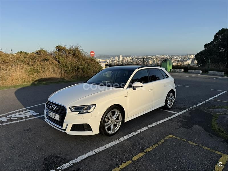 Blanco Usado 2017 Audi A3 Sportback S-Line Utilitario | 20.990 € (Precio justo) - Imagen 1/4