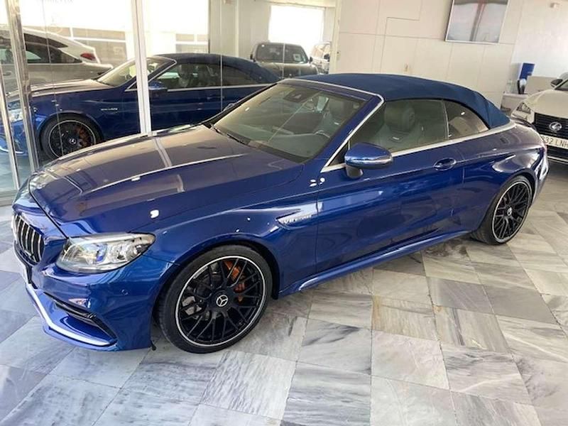 Usado Mercedes C63 AMG AMG 476 CV (350 kW) 2019 Azul Descapotable