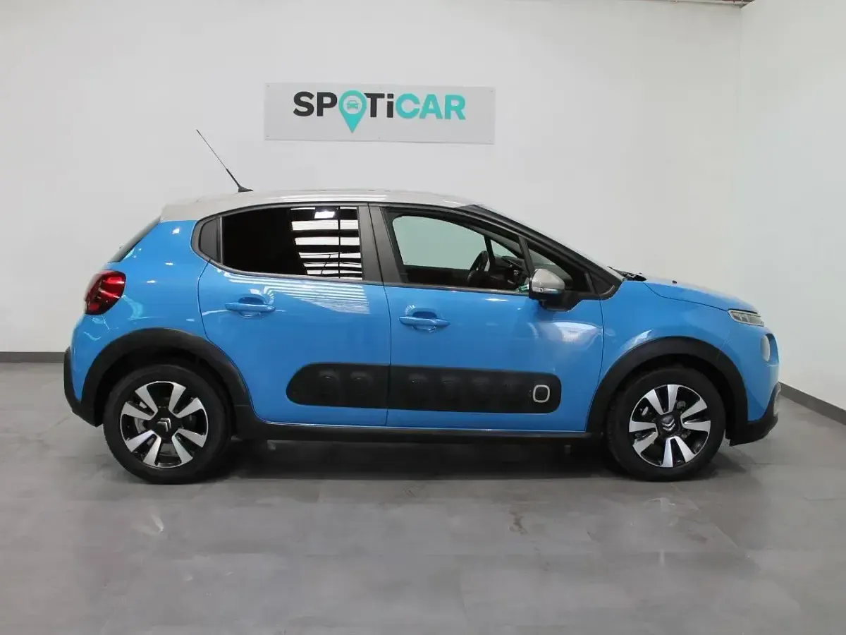 Usado Citroën C3 Feel 99 CV (72 kW) 2018 Azul Utilitario