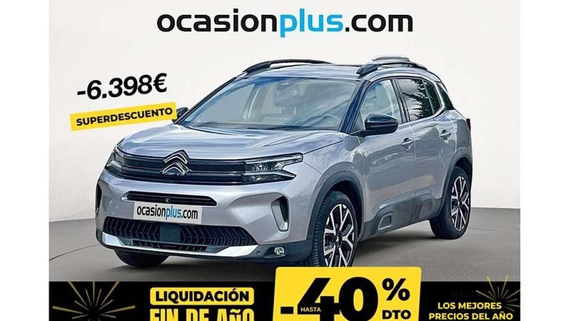 Gris Usado 2023 Citroën C5 Aircross PureTech SUV | 18.392 € (Precio justo) - Imagen 1/4