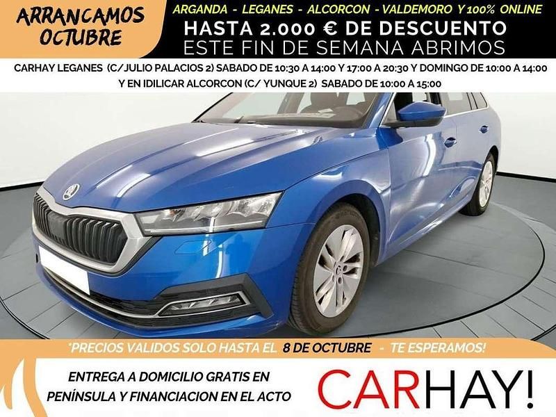 Azul Usado 2021 Skoda Octavia Ambition Familiar | 15.890 € (Precio justo) - Imagen 1/4