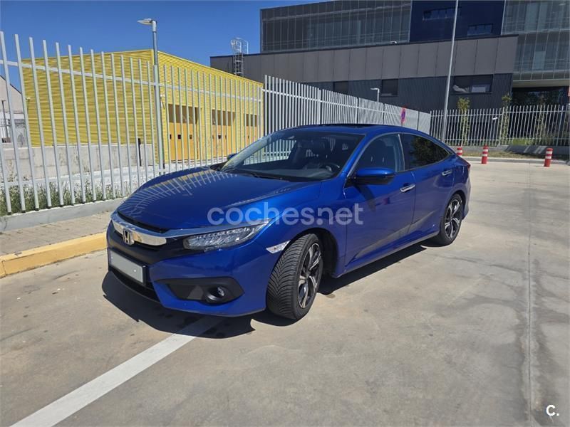 Azul Usado 2018 Honda Civic Executive Berlina | 19.900 € (Precio justo) - Imagen 1/4