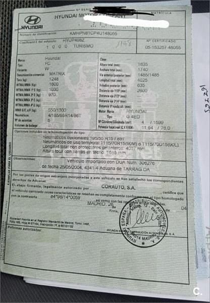 Usado Hyundai Matrix GLS 103 CV (75 kW) 2004 Azul Monovolumen