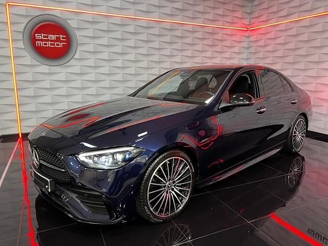Usado Mercedes C220 AMG line 220 CV (161 kW) 2022 Azul Berlina
