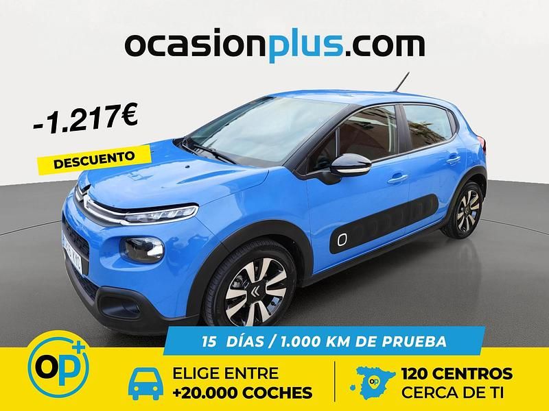 Azul Usado 2019 Citroën C3 Feel Berlina | 13.390 € (Caro) - Imagen 1/4