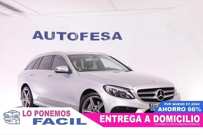 Usado Mercedes C220 AMG 170 CV (125 kW) 2018 Gris Familiar