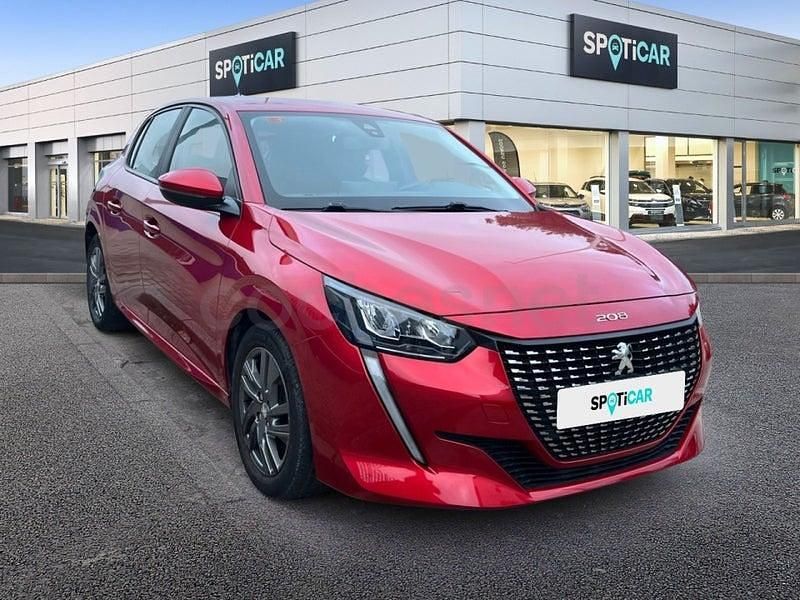 Usado Peugeot 208 Active 100 CV (73 kW) 2021 Rojo Utilitario