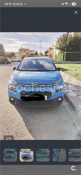 Usado Citroën C3 Feel 68 CV (50 kW) 2017 Azul Berlina