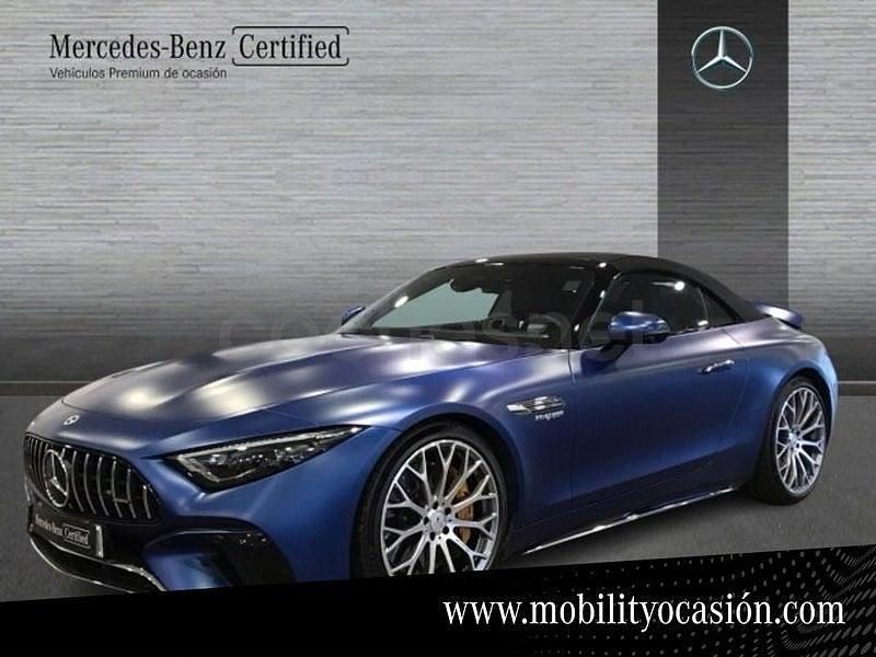 Usado Mercedes SL63 AMG AMG 585 CV (430 kW) 2024 Pintura magno manufaktur manufaktur azul espectral magno Descapotable